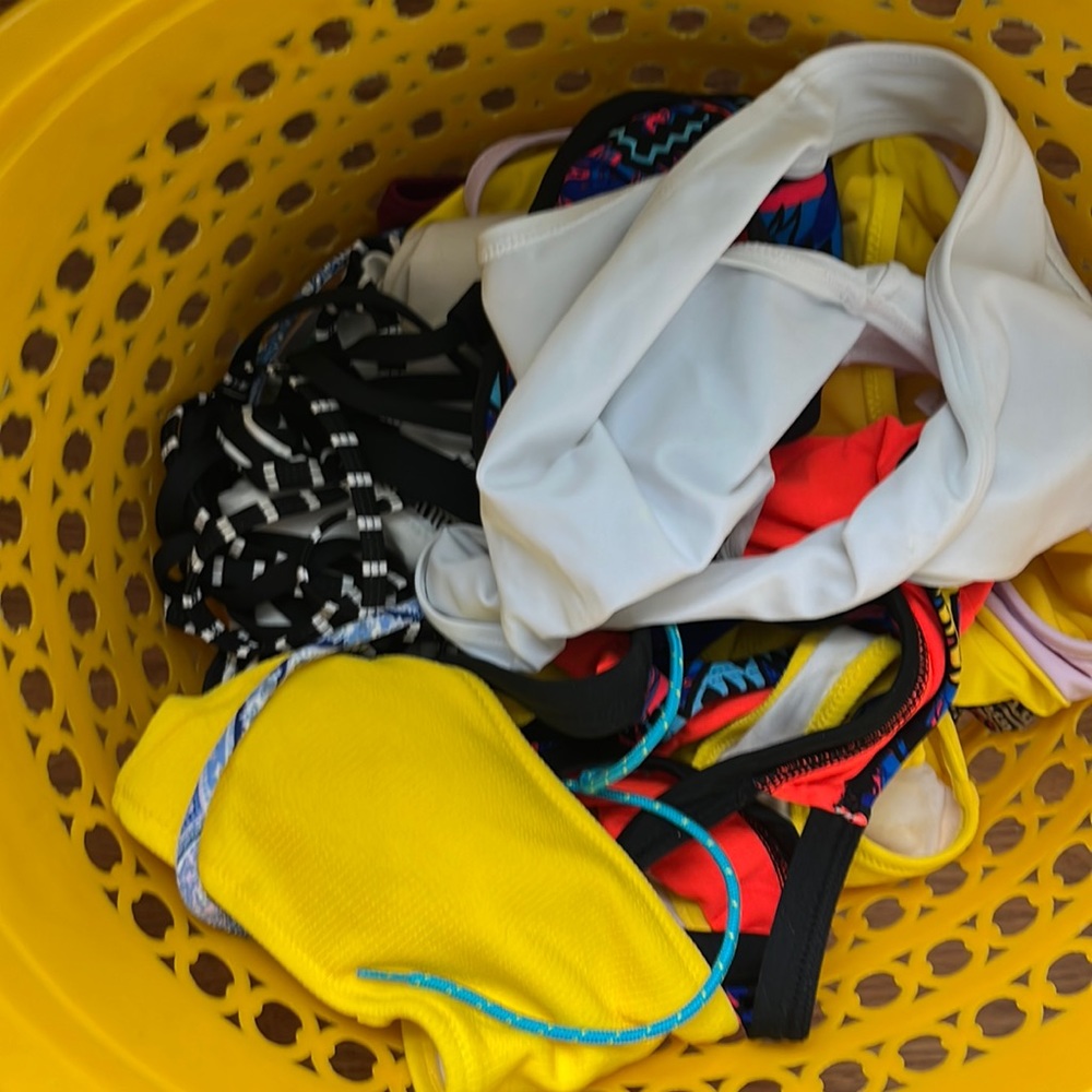 Random bikini tops and bottoms